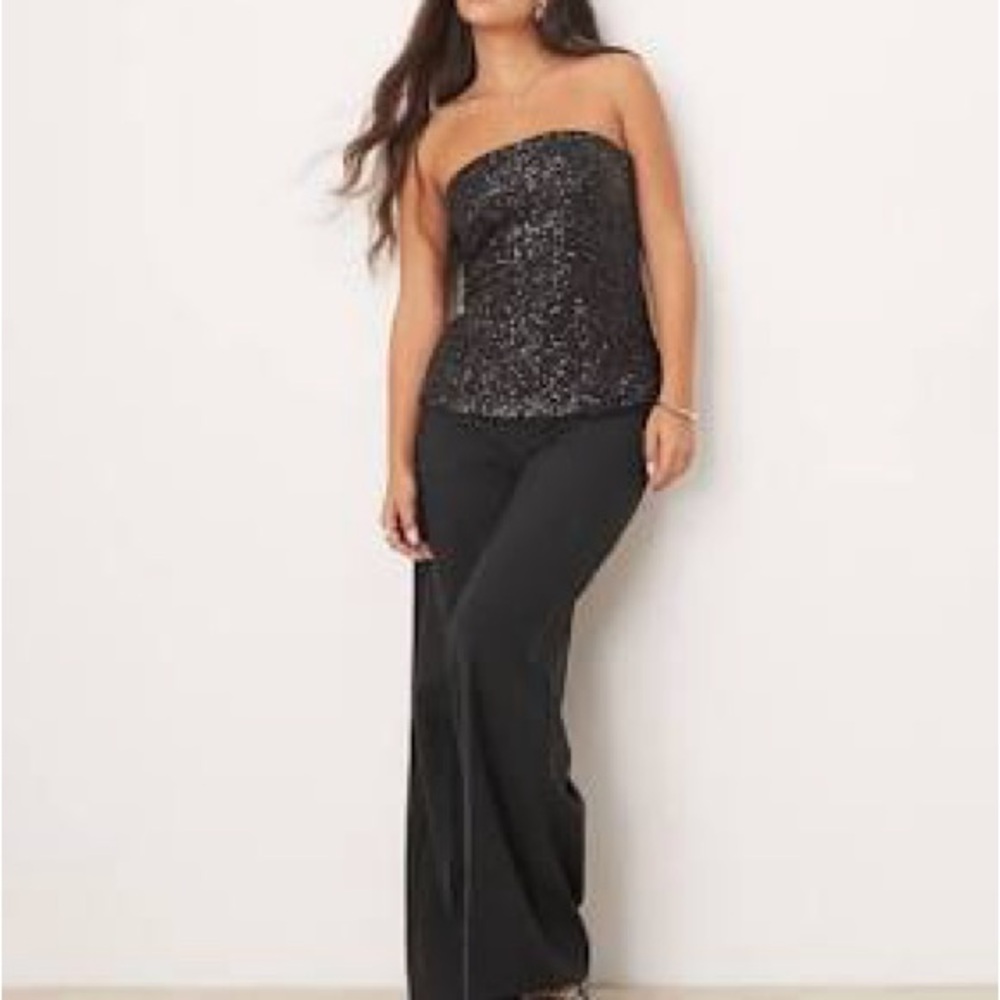Abercrombie & Fitch Black Sequin Camisole Sz M NWT